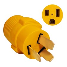 NEMA 10-50P to 6-50R Welder Adaper Plug, 50Amp 240V 3 Prong 3 Yellow