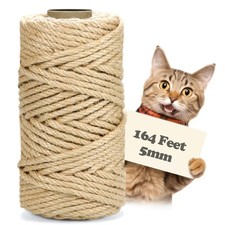 Jute Twine String - 164ft 5mm Eco-Friendly Natural Cord for Crafts, Packaging...