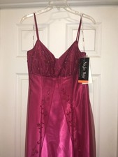 EMBELLISHED VINTAGE Y2K NIGHT WAY EVENING DRESS GOWN SZ 8 NWT PROM WEDDING 