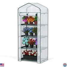 WORKPRO Mini Greenhouse, 4-Tier Portable Small Greenhouses for Outdoor Indoor