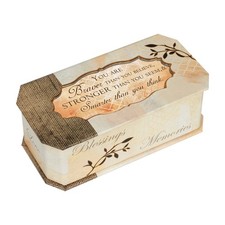 Cottage Garden Braver Stronger Smarter Natural Gold Tone Musical Box Plays Wo...