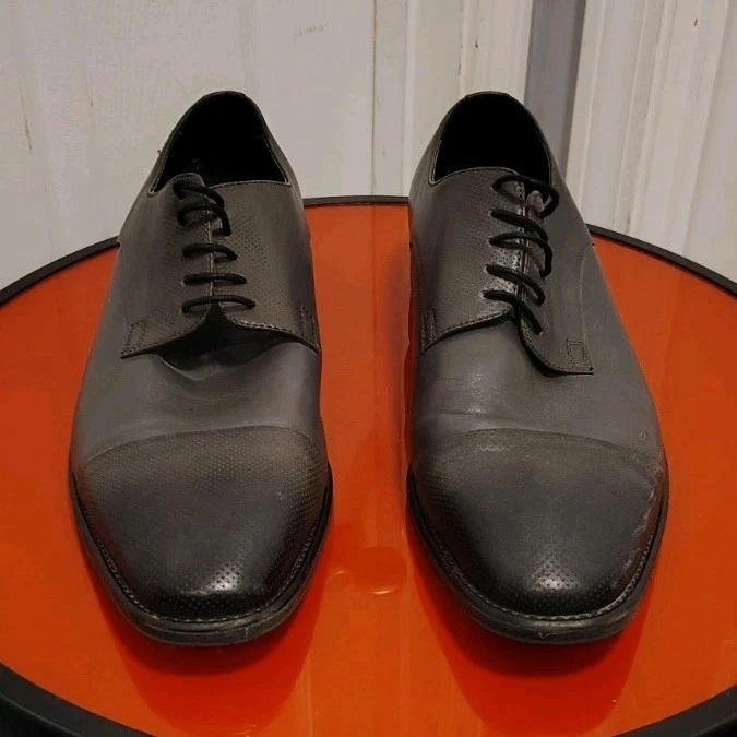 Kenneth Cole  11 M Reaction Logan Flex Lace Up Oxfords Solid Dress Black Shoes Kenneth Cole Reaction M Oxford Dress Shoes for Men for sale  main image 3