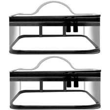 Clear Makeup Bags, 2 Pcs Transparent Cosmetic Bags, Black