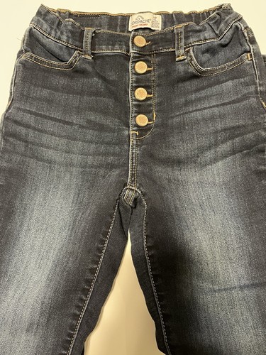 Jordache Super Skinny Jeans Girls Sz 12 Stretchy Snap Button Drkezy - Picture 10 of 15