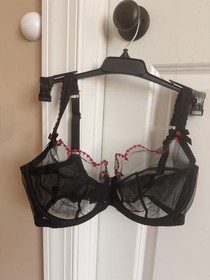 Agent Provocateur black and red lace bra