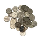 LOT OF (50) 90% MERCURY DIMES ($5FV) #6666