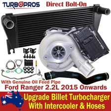 Billet Turbor&Intercooler+Hoses&Oil Feed Pipe For Ford Ranger 2.2L 2015 Onwards