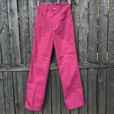SEARS  ROEBUCK VINTAGE Toughskins Hot Pink Straight Leg Jeans- Size 14 Slim
