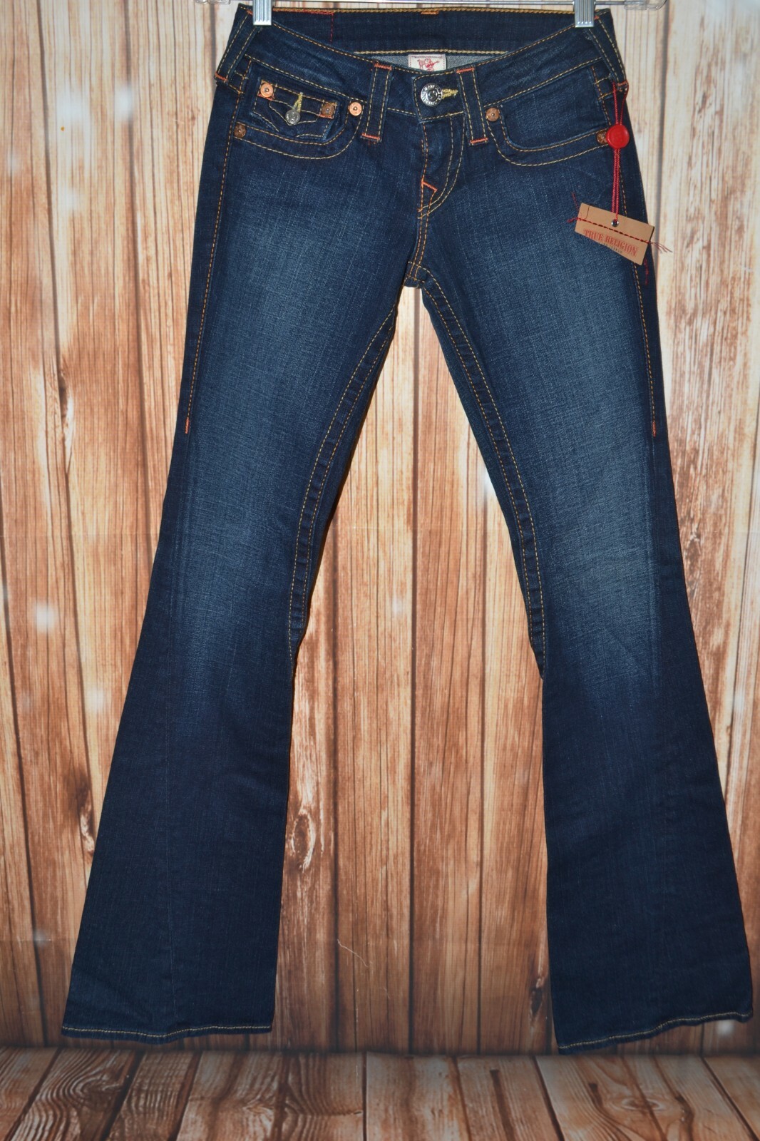 NWT True Religion Women's Joey Bootcut Dark Blue Denim Jeans 24x34 thumbnail 4