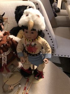 Danbury Mint  Little Bear Dancer (Elke Hutchens) Porcelain Indian Dolls