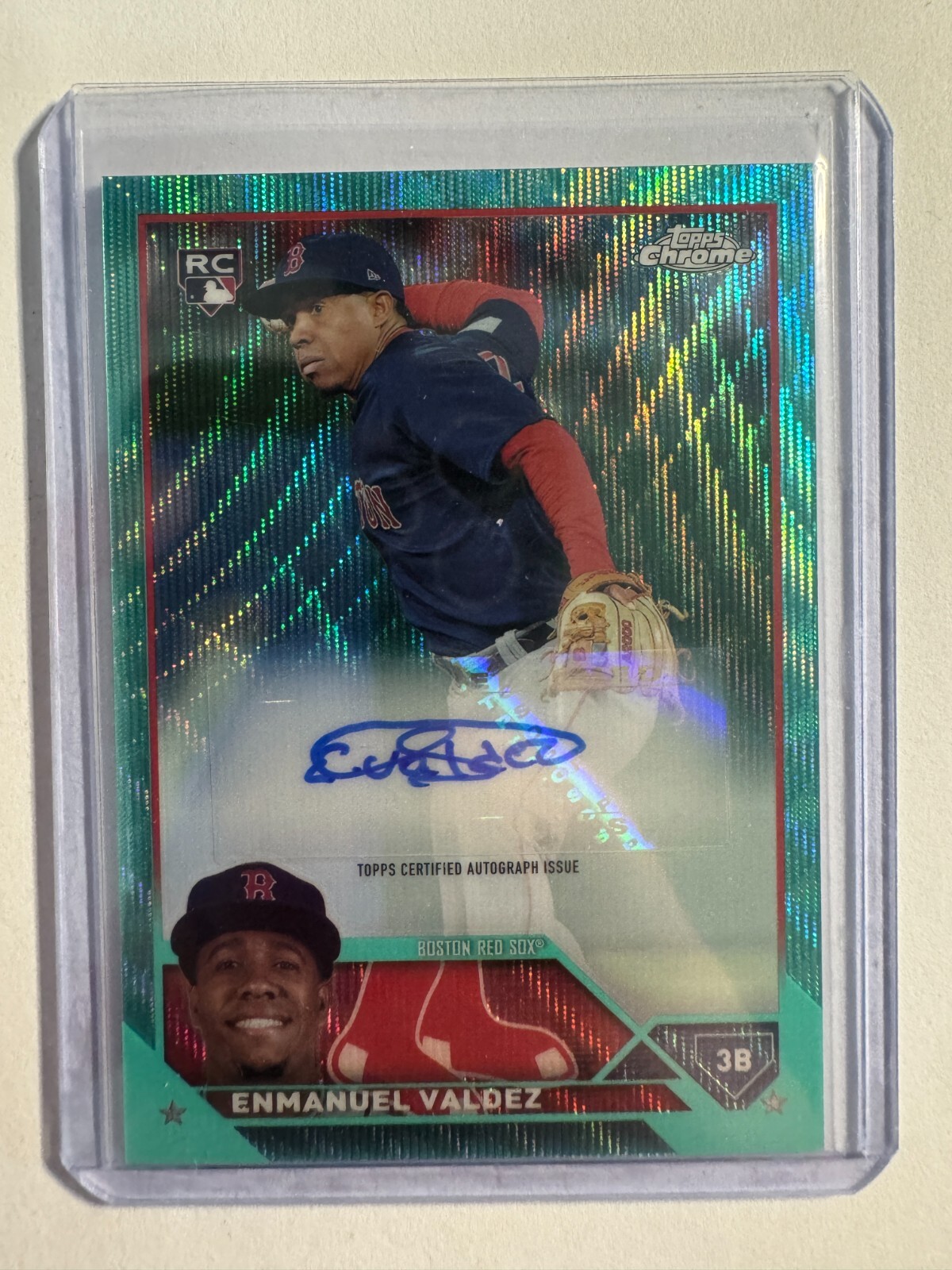 K229,714 - 2023 Topps Chrome Update Auto Aqua Wave #ACEV Enmanuel Valdez #/199