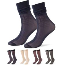 1 Pair Soft Mens Ultra Thin Dress Socks Silk Sheer Business Work Socks Nylon