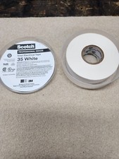 3M 3/4 Inch x 66 Ft. Scotch  Vinyl Electrical Tape 35, White- Single Roll