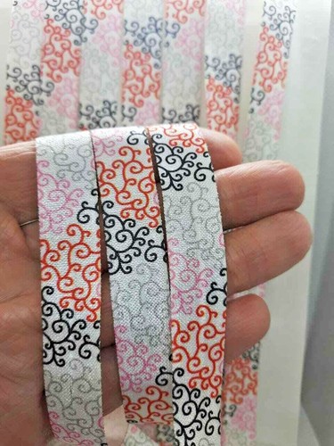 10 M Elastic Swirls Print Ribbon Foe Fold Over Headbands Crafts Dress Sew 16 mm - Picture 3 of 4