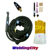 Lincoln Tig Welding Torch Set 9fv 125a 25' Flex-valve Head Air-cool | Us Seller Lincoln Tig Welding Torch Set 9fv 125a 25' Flex-valve Head Air-cool | Us Seller