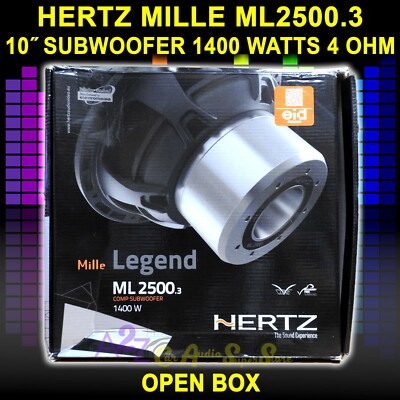 OPEN BOX HERTZ ML2500.3 10 INCH SUB 700W RMS MILLE LEGEND SUBWOOFER CLEAN BASS