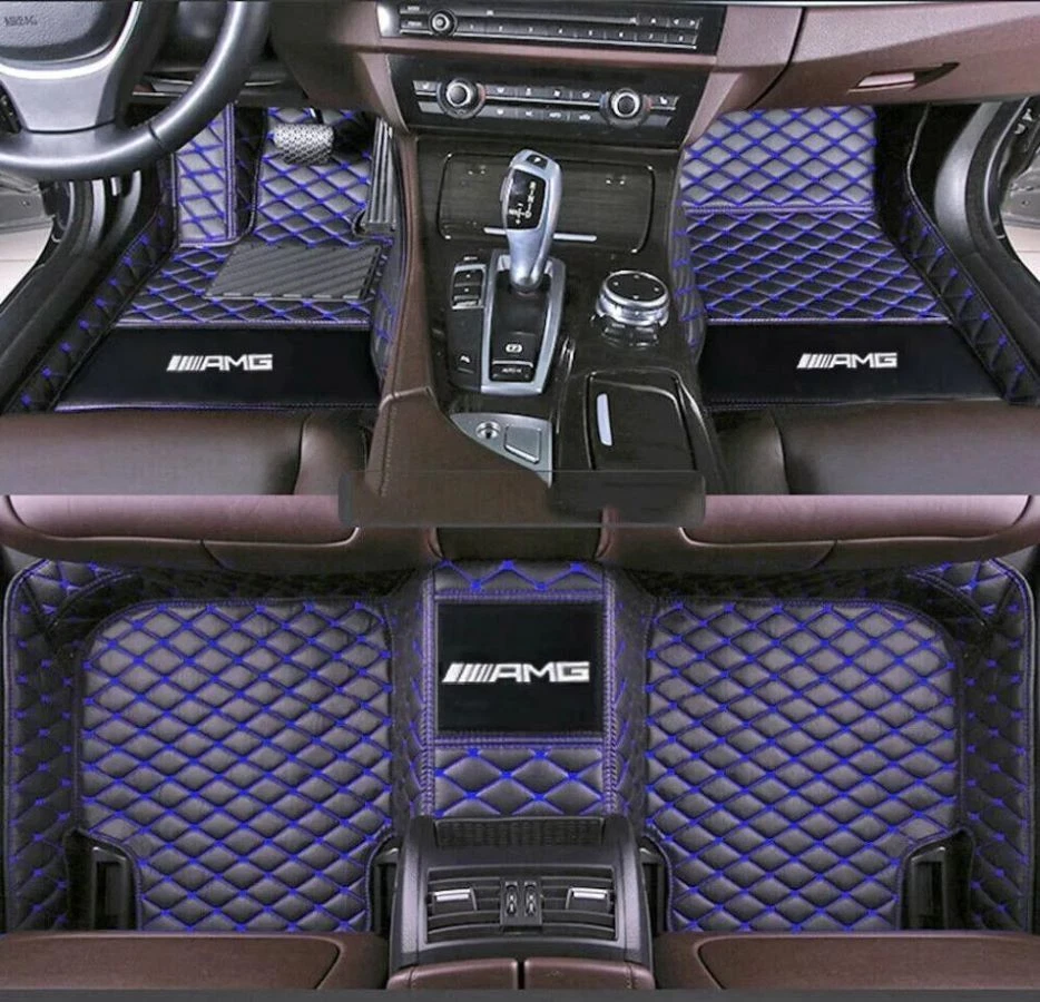 Alfombrillas coche personalizadas impermeables de lujo delanteras traseras AMG para Mercedes-Benz ///// Foto 2 de 4
