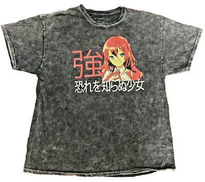 Fifth Sun Anime Graphic T-Shirt Red Hair Girl Anime XL
