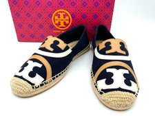 tory burch poppy logo espadrille flat