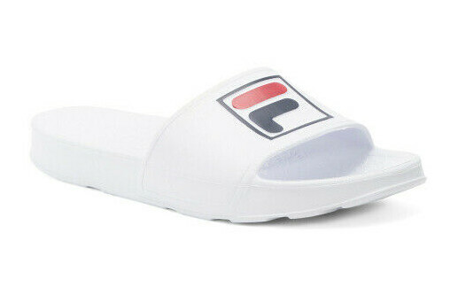 NUOVE scarpe sandali bianchi da donna Fila SLEEK SLIDE taglie 9 10 11 nuove con scatola logo F