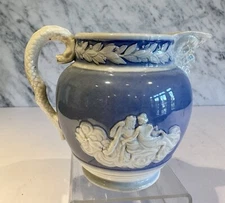 Staffordshire Serpent Handle Face Spout Moulded Neoclassical Jug C 1830