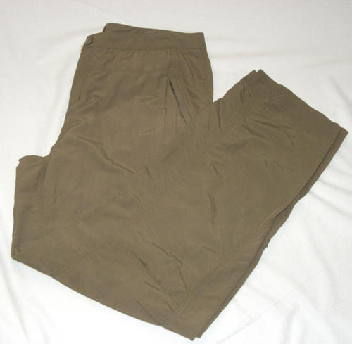 Royal Robbins Go Everywhere Hiking Nylon Pants Brown Ankle Snap Gathered Knee 14 - Picture 3 of 8