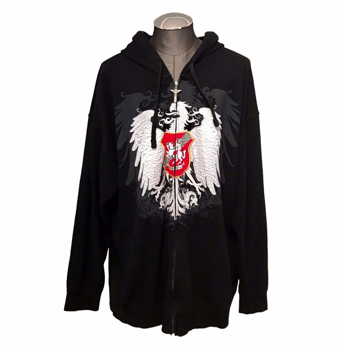 Y2K VTG Avirex Sky Kings Zip Hoodie Jacket Black Embroidered Y2K VTG Avirex Sky Kings Zip Hoodie Jacket Black Embroidered