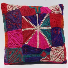 Arabic-Inspired Handwoven Pillow Cover - 20"x20" Decorative Cushion