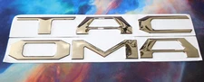 NEW CHROME POLISHED 3D RAISED DOMED TAILGATE INSERT LETTERS FITS TACOMA 2016-23
