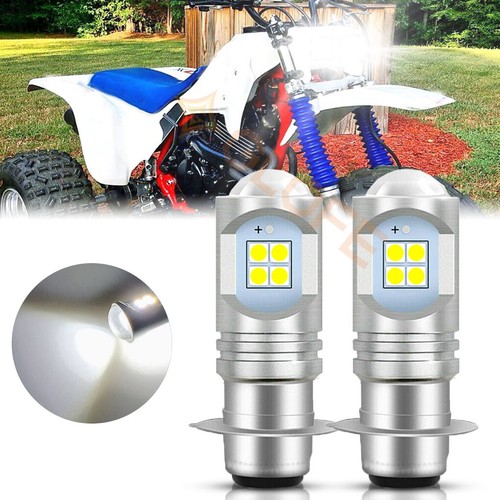 2x P15D H6M LED Headlight Bulbs For Honda ATC 350X 1985-1986 High Low Beam Light