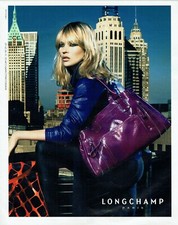 Werbung Advertising 049 2008 Longchamp Kragen Tasche mit Kate Moss