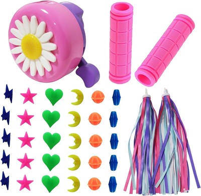 Girls Bike Accessories with Bell,Bike Handlebar as descripted, pink 