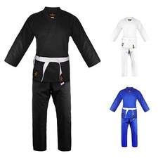 SORANO SPORTS® Karate Gi Adult Lightweight  Polycotton Uniform Black White Blue