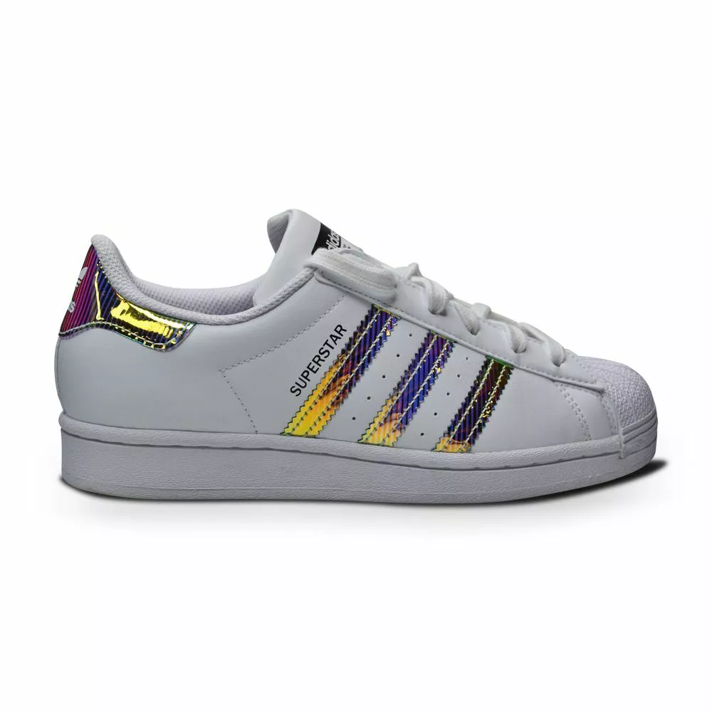 Adidas superstar iridescent trainer junior cheap