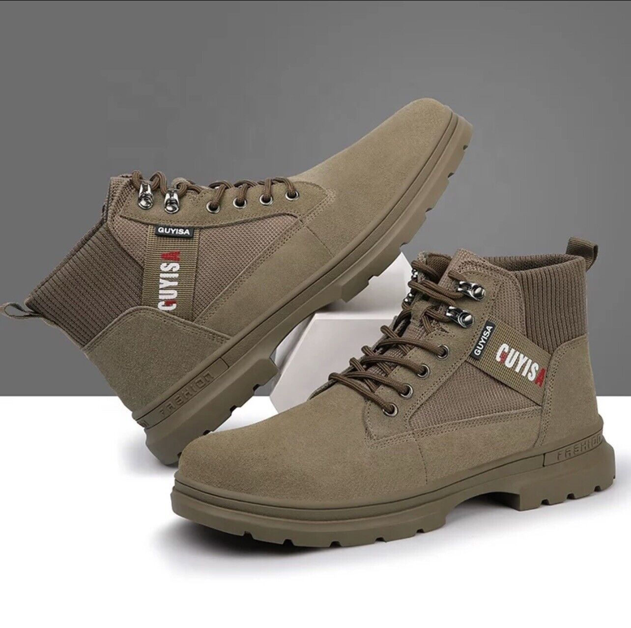 kitchen When legal Safety Boots Beige Lightweight Steel Toe Cap Work Shoes Hiking Boots Men  Women | eBay