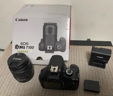 Canon EOS Rebel T100 dslr camera barely used great condition bonus lens included
