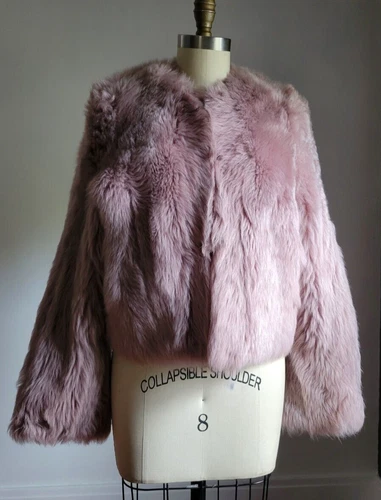 VINCE MOCHA PINK 100% LAMB SHEARLING REVERSIBLE JACKET  WORN ONCE RETAIL $1950