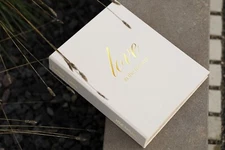 Personalized wedding guest book, album with pockets for Polaroid, Instax mini