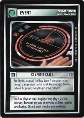 Star Trek CCG Computer Crash Near-Mint/NM Uncommon   DS9 1998