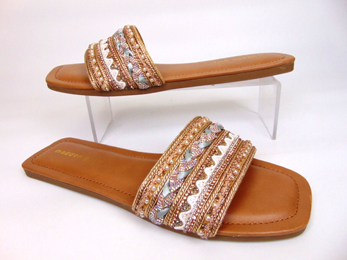 Sandali casual Madden ragazza con filo diapositiva, taglia 8,5 M, blush multi, NUOVI - Foto 2 di 11
