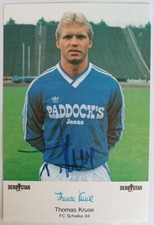 Thomas Kruse FC Schalke 04 handsignierte Autogrammkarte AK 1985-86 S04 Derbystar