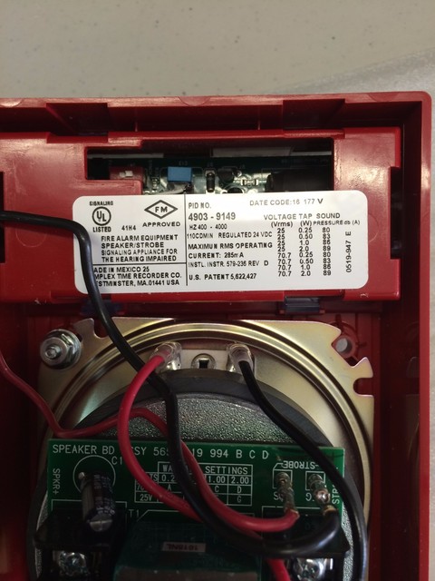 Simplex 4903-9149 - Speaker Strobe 110cd Horizontal MT (red) for sale ...