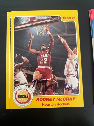 Rockets Rodney McCray signed 1983-84 Star card | eBay