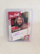 2021 DONRUSS ELITE TREY SERMON PEN PALS ON CARD ROOKIE AUTO PURPLE INK 49ERS-233
