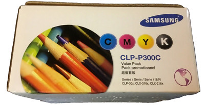 NEW SAMSUNG CLP-P300C/XAA Value Pack OEM Toner (CMYK)