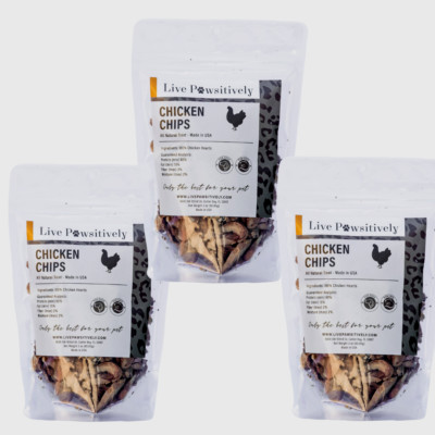 Freeze Dried Chicken hearts Dog Treat & cat treat, single ingredient,  3 Pack