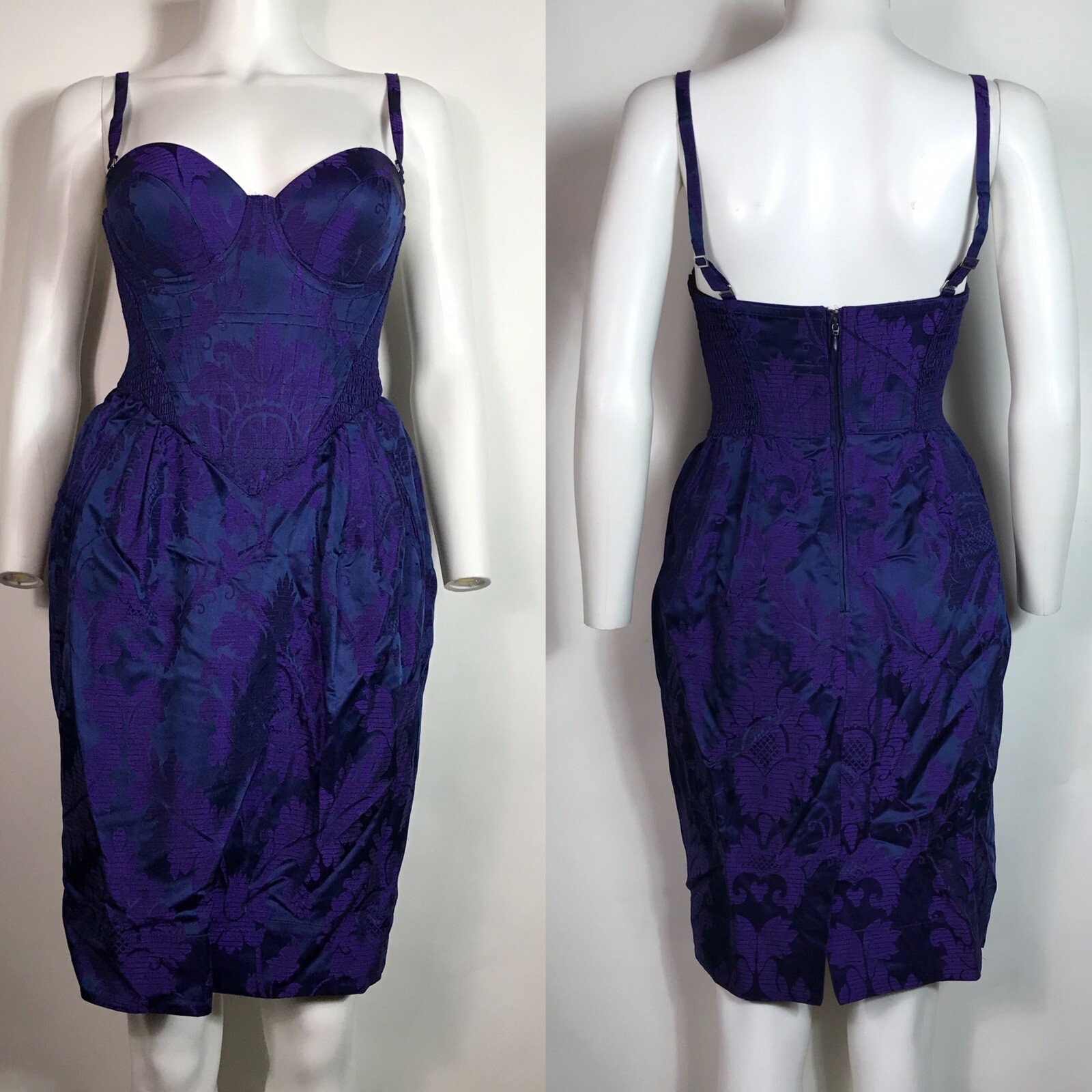 Rare Vtg Vivienne Westwood Purple Corset Dress S Gem