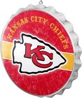Kansas City Chiefs Nfl 12" Metal Distressed Bottle Cap Sign Forever Collectibles