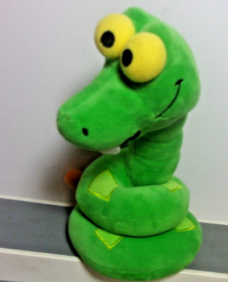 Disney Parks Green Rattle Snake Kaa Jungle Book Plush Stuffed Toy 9''GREAT