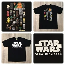 BAPE × Star Wars Milo T-shirt Black A Bathing Ape Size M